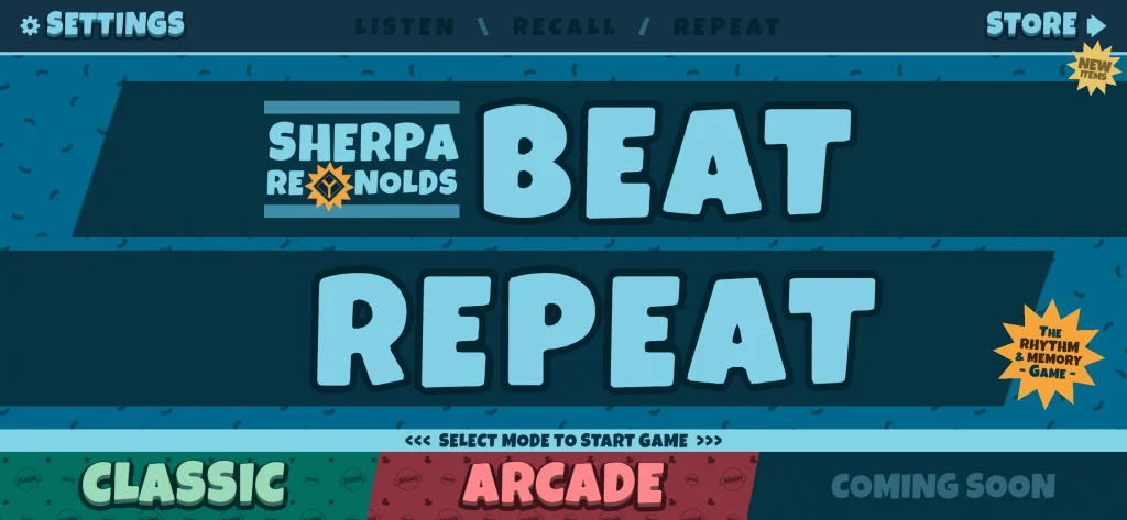 BeatRepeat_Screenshot_Titles Screenshot for the game 'Beat Repeat'